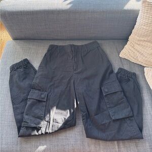 Black Cargo Jogger Pants